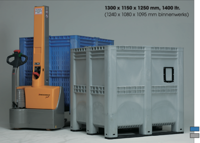 De grootste spuitgegoten palletbox.