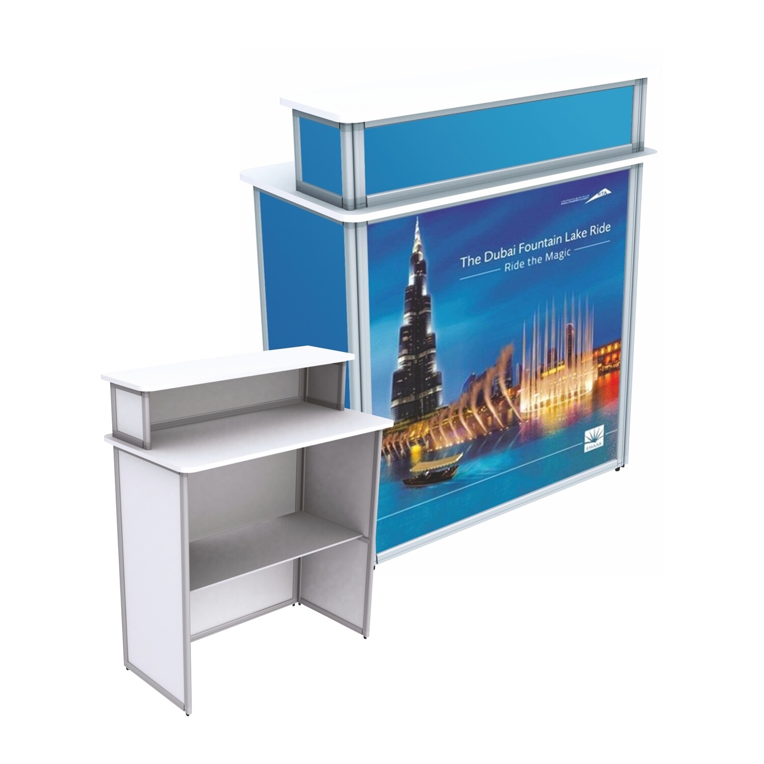 Folding Double Counter Straight