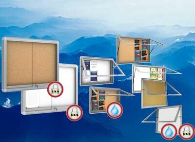 Menu cabinets and information cabinets.