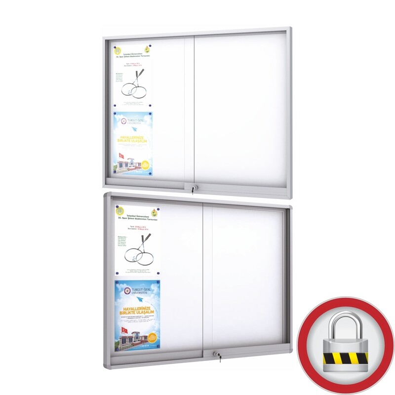 Ball Bearing Sliding Doors Notice Board “Magnetic”