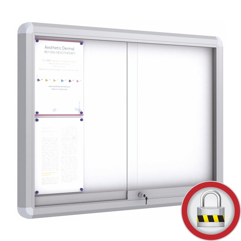 Ball Bearing Sliding Doors Notice Board “Magnetic”