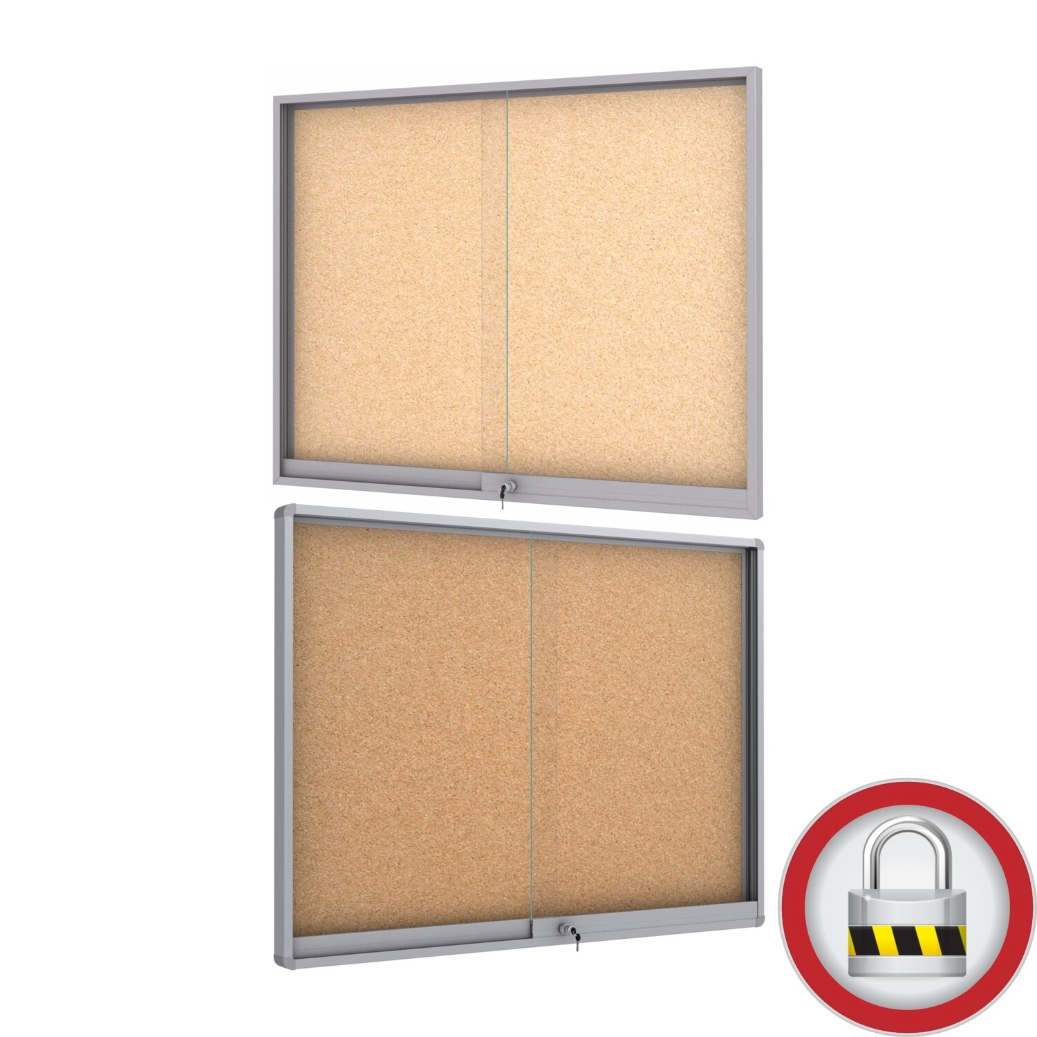 Ball Bearing Sliding Doors Notice Board “Magnetic”