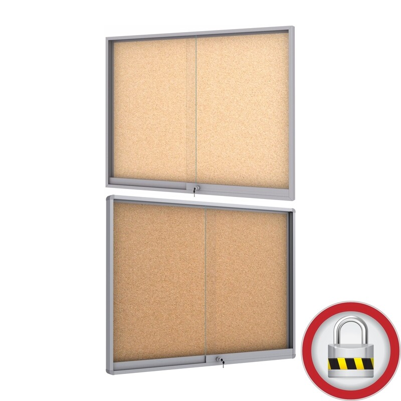 Ball Bearing Sliding Doors Notice Board “Magnetic”