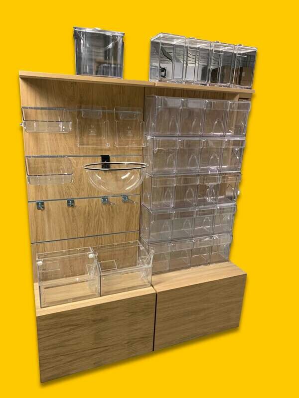 Center unit made of oak veneer, two versions.