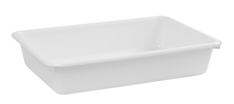 Practical butcher tray made of HIPS (High Impact Polystyrene).