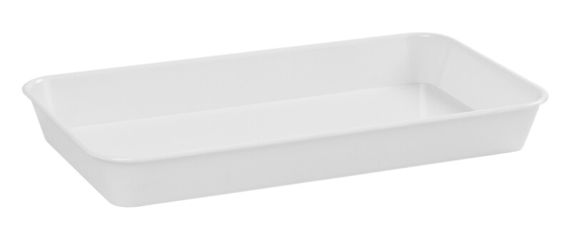 Rectangular herring container made of HIPS (high impact polystyrene).