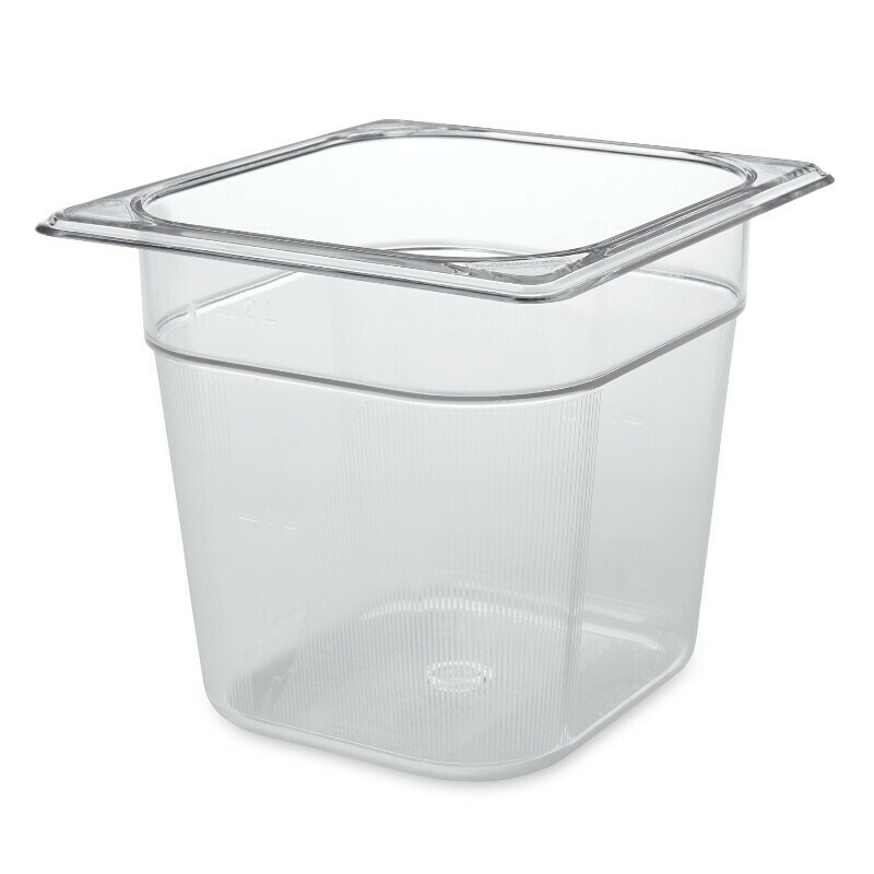 GASTRONORM FOOD PAN 1/6 2.4 LTR, RUBBERMAID 6x
