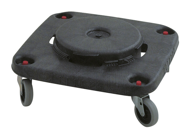Wheeled dolly with 4 swivel wheels for the square Brute containers.