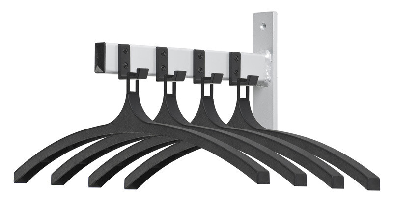 WALL COAT RACK HIQ 4 HANGERS