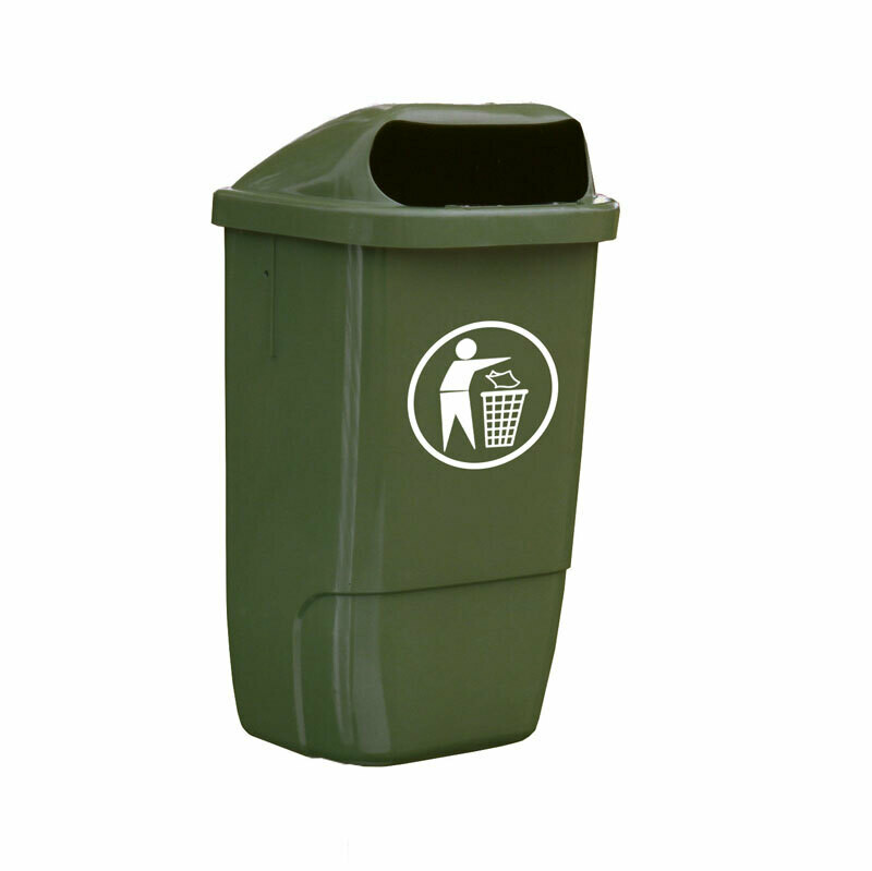 PLASTIC OUTDOOR WASTE BIN H74