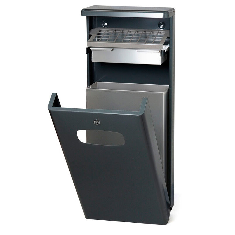 OUTDOOR LITTER BIN WITH CANOPY 32 LTR
