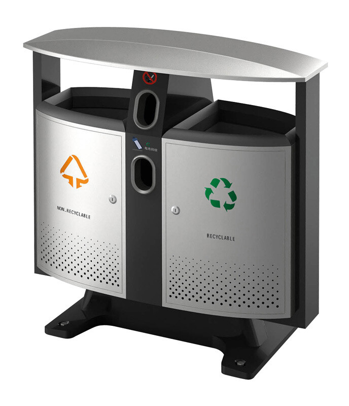 OUTDOOR WASTE BIN WASTE COMPARTMENT-BATTERIES