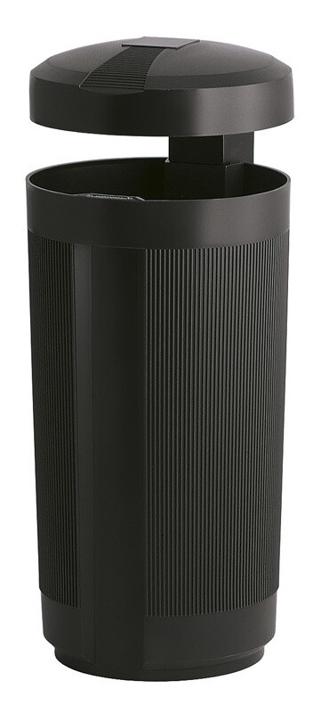 ROUND OUTDOOR LITTER BIN WITH CANOPY 50 LTR