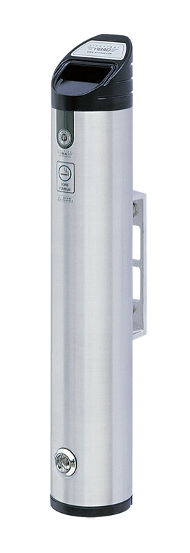 WALL ASHTRAY COLUMN ROUND ALUMINUM