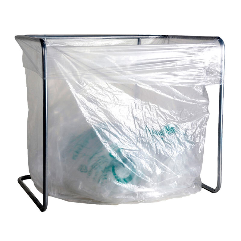 Rack for pallet-sized waste bags.