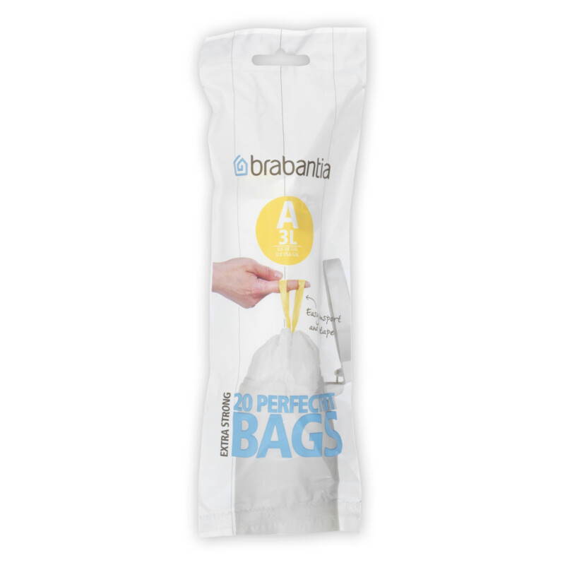 BIN LINER 3 LITERS WITH TIE TAPE CLOSURE (A), BRABANTIA