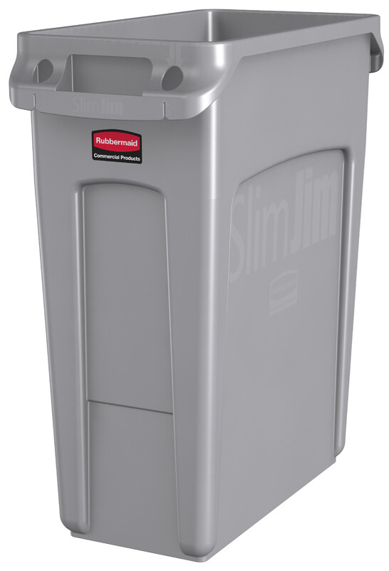 SLIM JIM WITH AIR VENTS 60 LTR, RUBBERMAID