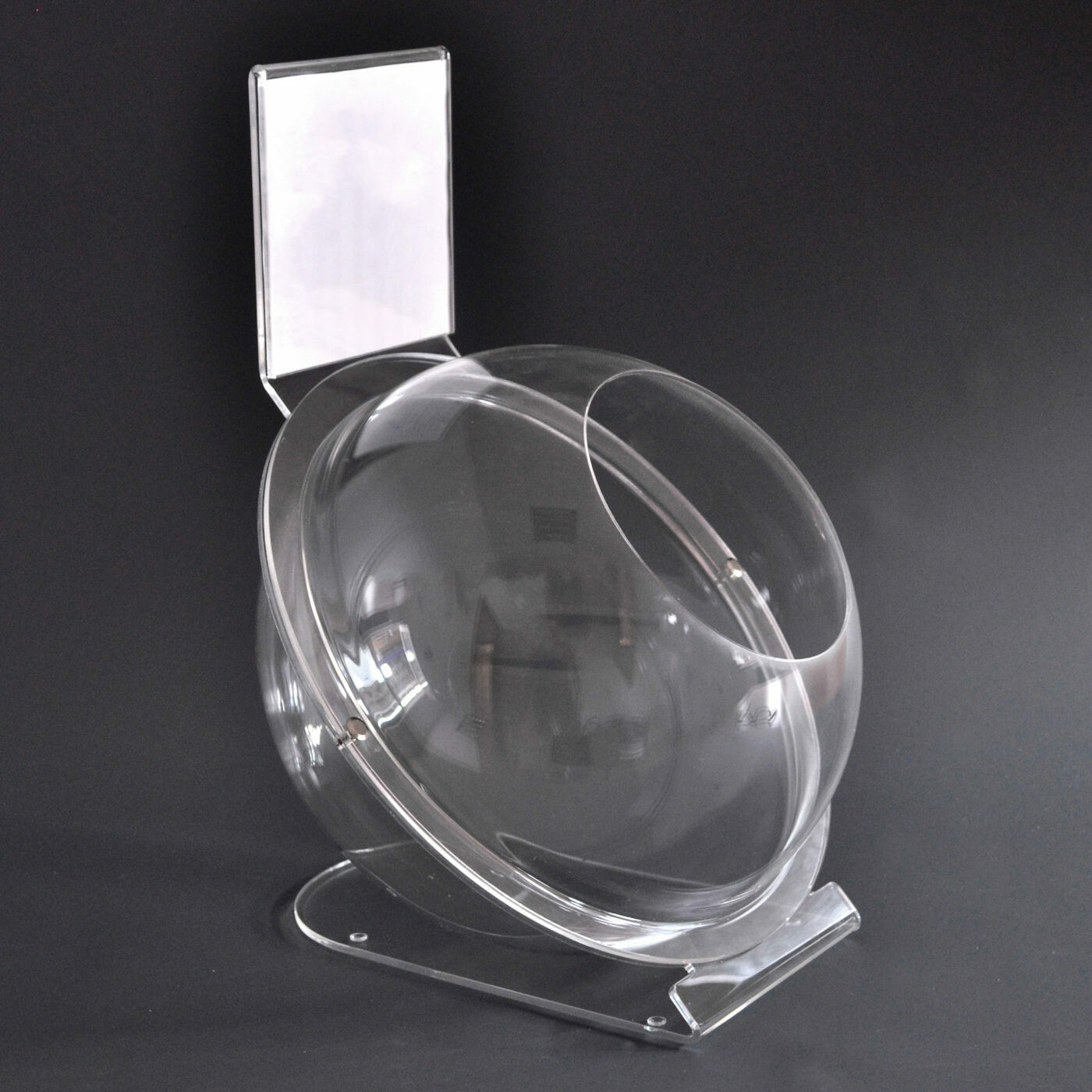 Small Globe display or Counter container with price tag holder.