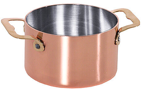 Koperen mini pan / - deksel