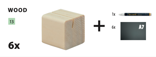 Teak tag holder