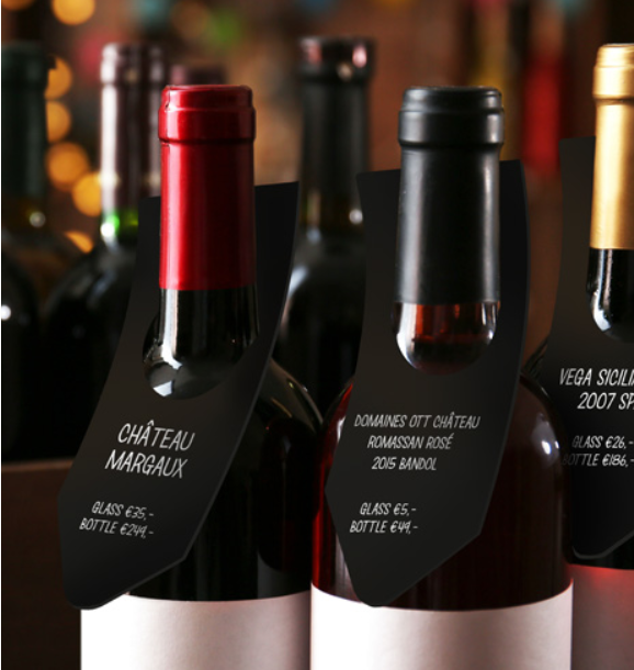 Bottle chalkboard tag - set of 10
