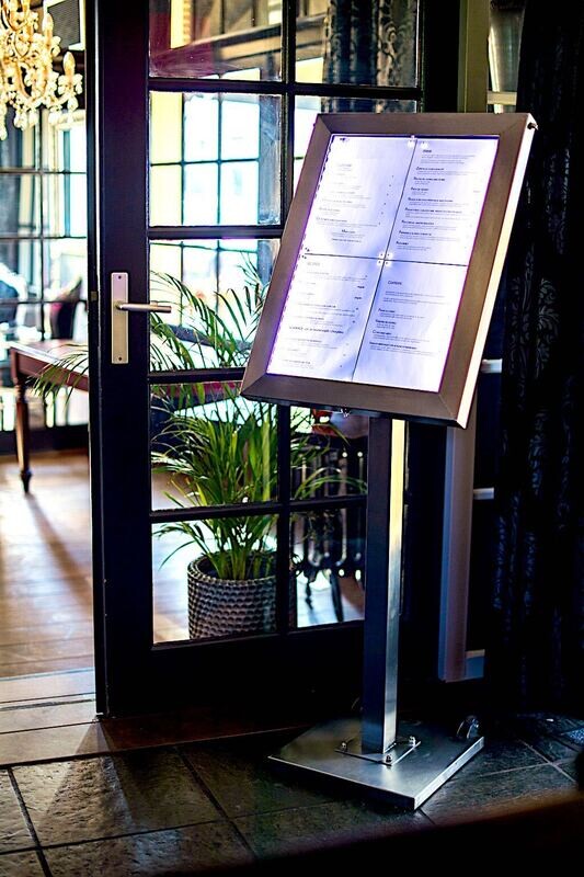 Securit® Stainless steel LED information display (excl. pole and base)