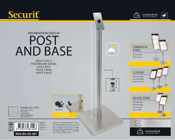 LED information display - Pole &amp; Base Set - Cable incl.
