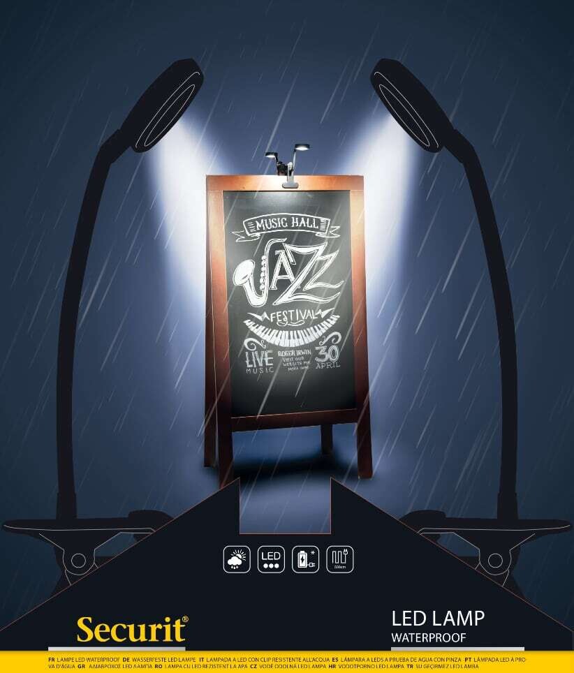 LED Lamp - lluminate any pavement chalkboard and/or information display