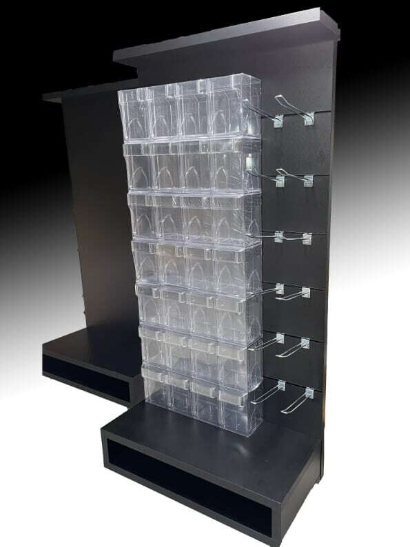 New! Sales Cupboard Black with Slatwall on Wheels!