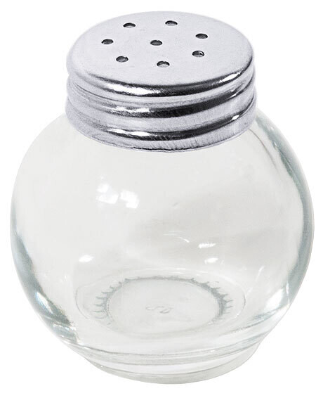 Mini zout- en peperpotje
glas met 18/0 roestvrijstalen bovenkant, voor room service