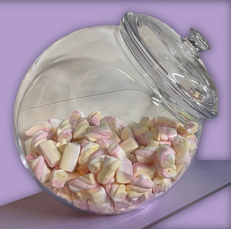 Airtight candy jar with lid 10 Liter capacity.