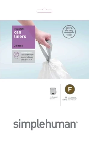 ​AFVALZAKKEN 25 LITER (F), SIMPLEHUMAN