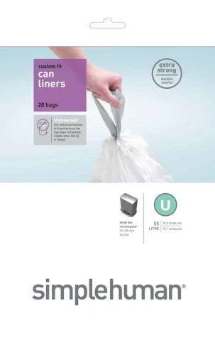 ​AFVALZAKKEN 55 LITER (U), SIMPLEHUMAN