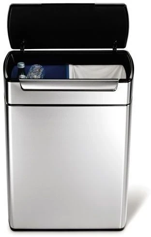 RECTANGULAR TOUCH-BAR BIN 2X24 LTR, SIMPLEHUMAN