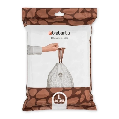 AFVALZAK 45 LTR MET TREKBANDSLUITING (L), BRABANTIA