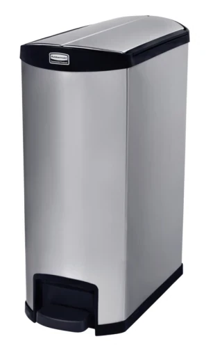 SLIM JIM STEP ON CONTAINER END STEP RVS 90 LTR, RUBBERMAID