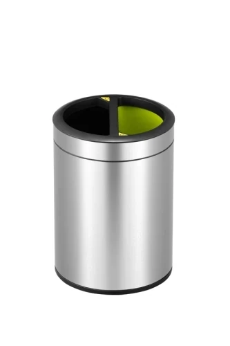 ROUND OPEN TOP BIN 5+5 LTR, EKO