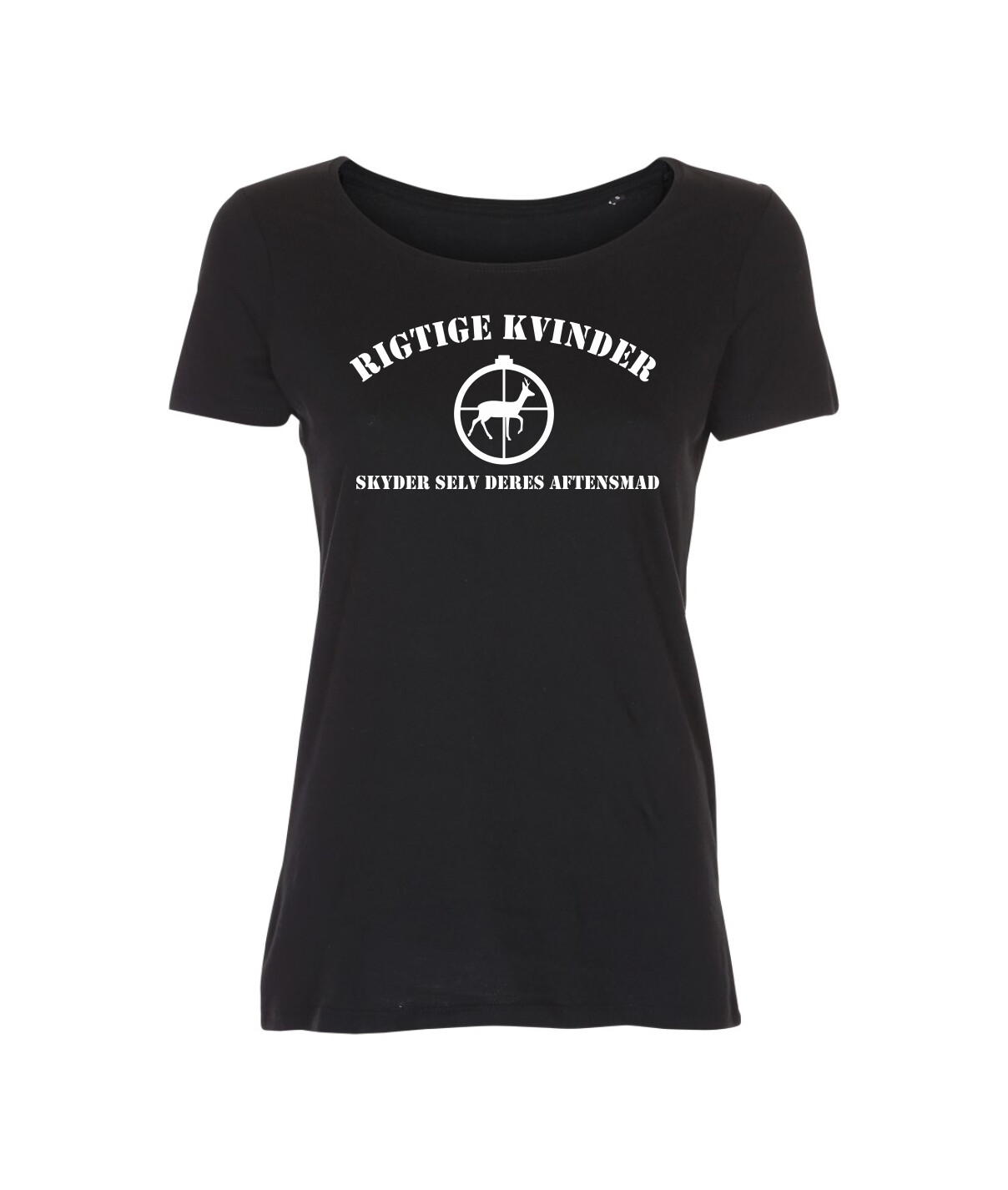 T-shirt med tryk - Rigtige kvinder | De vildeste ting til jægeren, hjemmet  og familien