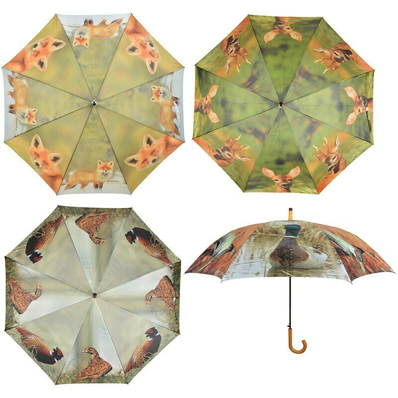 Paraply med print af vildt - AND | De vildeste ting til jægeren, hjemmet og  familien