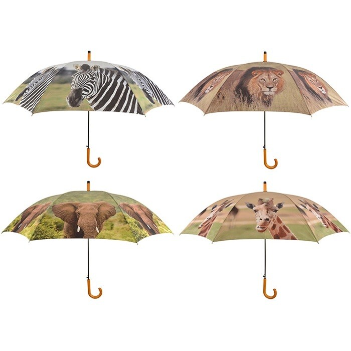 Paraply med print af Afrikas vilde dyr | De vildeste ting til jægeren,  hjemmet og familien