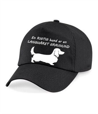 Caps med tryk - Langhåret Gravhund