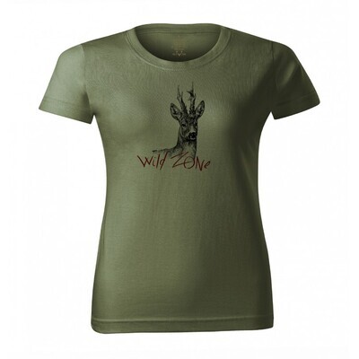 Wild Zone Lady T-shirt med print af Råbuk