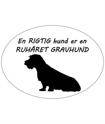 Stickers med Ruhåret Gravhund