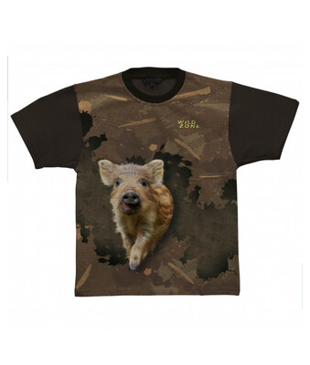 Little Hunter T-shirt med Vildsvin