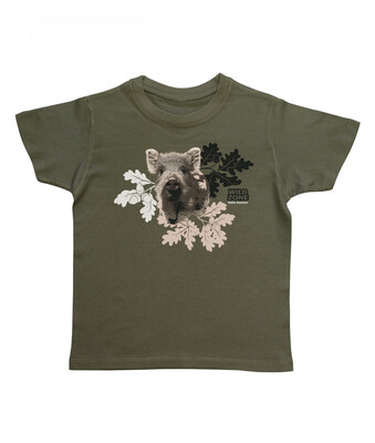 Wild zone Little Hunter T-shirt med Vildsvin unge