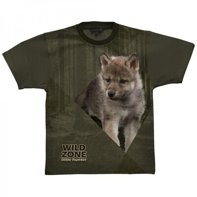 Wild zone Little Hunter T-shirt med Ulv