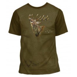 Wild zone T-shirt med print af Kronhjort