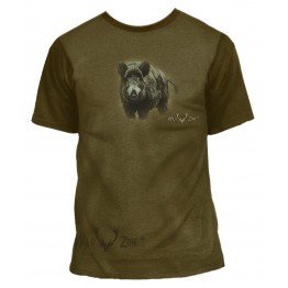 Wild zone T-shirt med print af Vildsvin Wild zone T-shirt med print af Vildsvin
