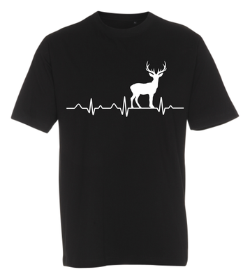 T-shirt med tryk fra XS til str. 4-XL - Jagtdyr T-shirt med tryk fra XS til str. 4-XL - Jagtdyr