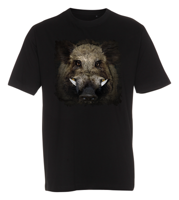 T-shirt med tryk fra XS til str. 4-XL - Vildsvin T-shirt med tryk fra XS til str. 4-XL - Vildsvin